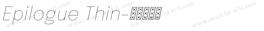 Epilogue Thin字体转换